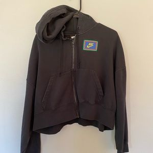 Nike Cropped Zip Up Hoodie